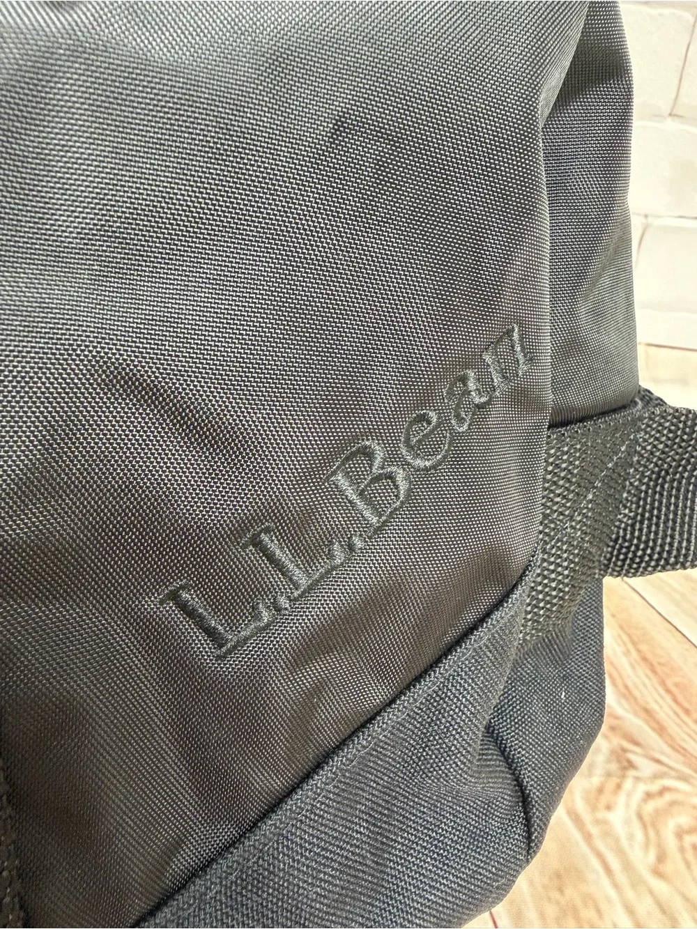 L.L. Bean Black Men's Duffel with Front Zip Pocket